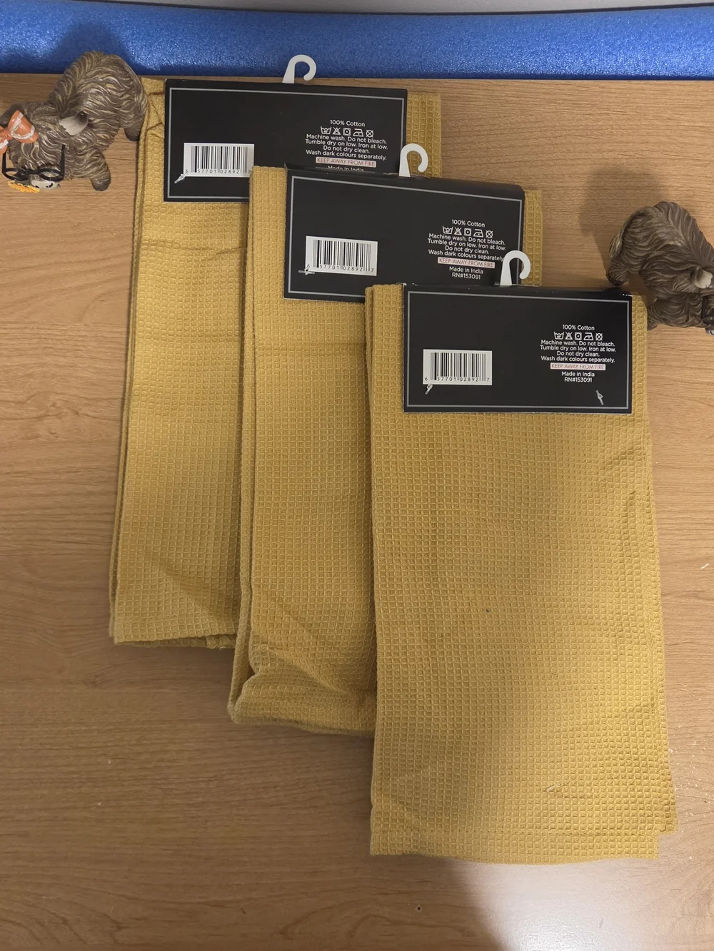 Daily Home Essentials Gold Waffle Kitchen Towels - 3-2 Pack